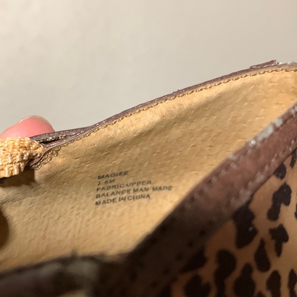 Steve Madden Maggie leopard print peep toe platform heels Sz 7.5 ankle tie - Picture 11 of 17